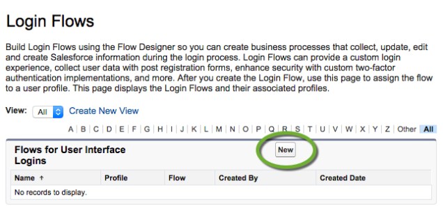 Create New Login Flow