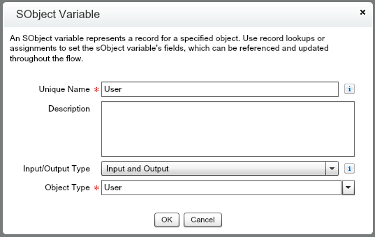 User SObject Variable