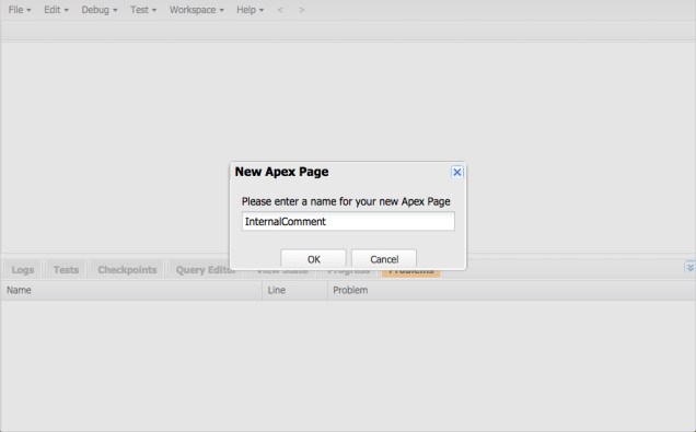 Name the Visualforce Page