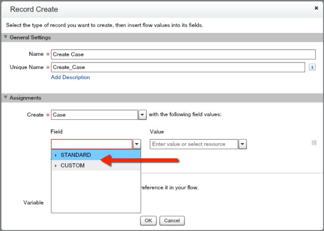 Standard and Custom on Dropdown