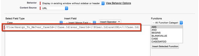 Assign to Me Button URL