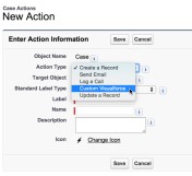Select VFP as Action Type