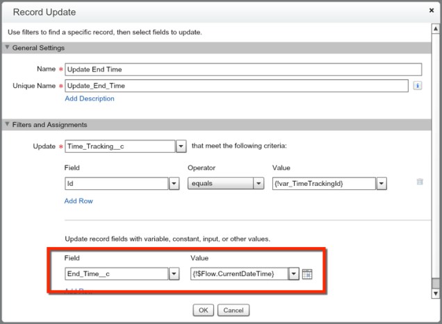 Stop Button - Element 3 - Record Update of Time Tracking - 2