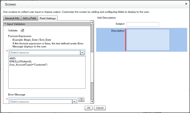 Custom Ticket Entry Valdiation