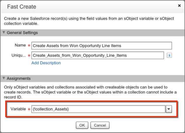 Fast Create Variable Added