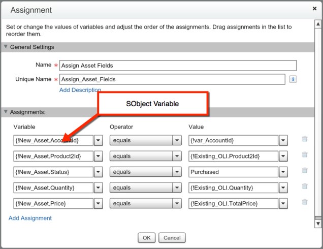 SObject Variable - New Asset