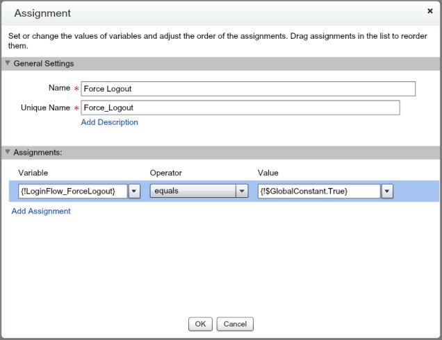 Assignment of {!$GlobalConstant.True}