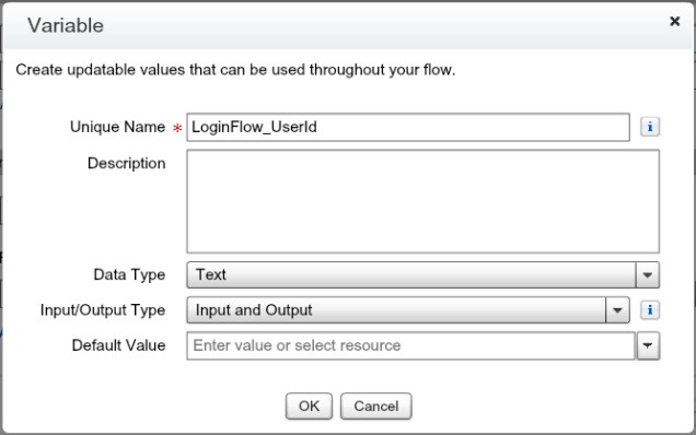 LoginFlow_UserId Variable Creation